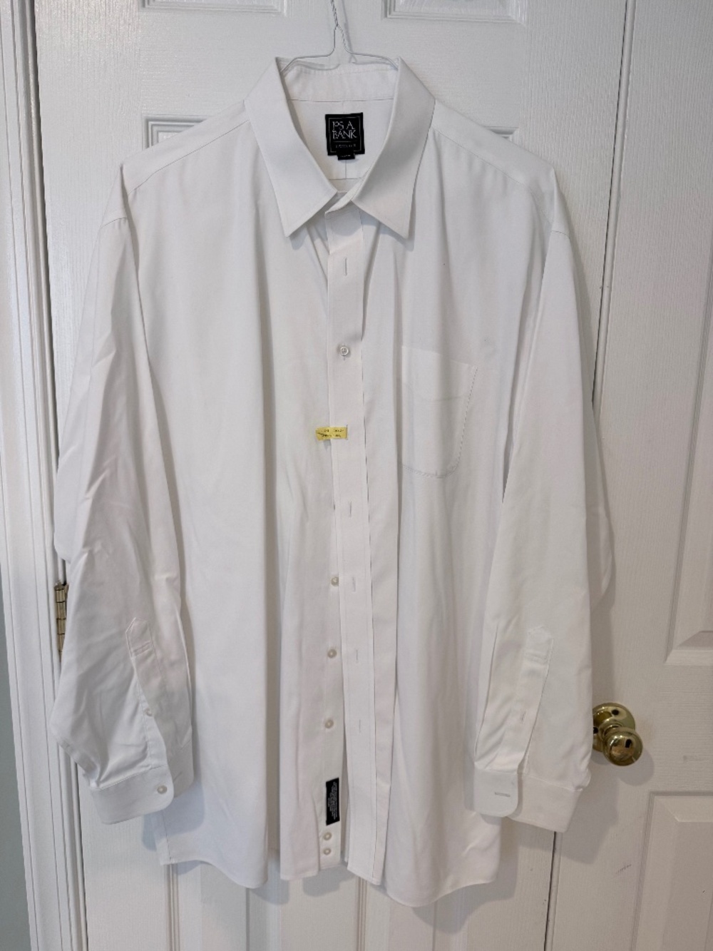 Jos A Bank Traveler White Dress Shirt Size 18"